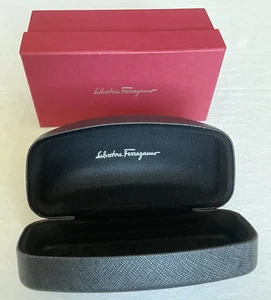 Salvatore Ferragamo Hard Clamshell Case Only W/Box No Sunglasses Or Eyeglasses - Picture 1 of 9