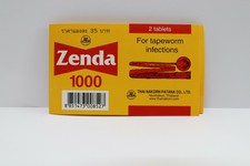 30 Tablets Zenda1000 for tapeworm infections