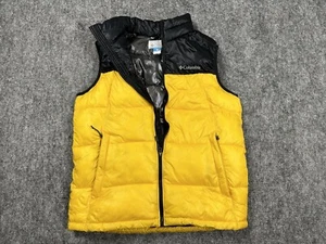 Columbia Vest Men Medium Black Yellow Omni-Heat Thermal Reflect Puffer PIKE LAKE - Picture 1 of 9
