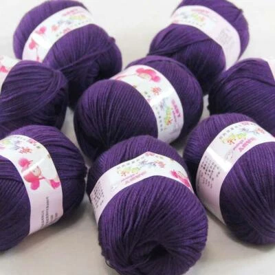 AIPYARN 8Balls x50g Soft Cashmere Silk Velvet Baby Hand Knitting Crochet Yarn 42 — 第 1/4 张图片