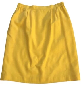 Vintage 1980’s Bright Yellow Summer Skirt, Plus Sized Pencil Skirt, 16W - Picture 1 of 5