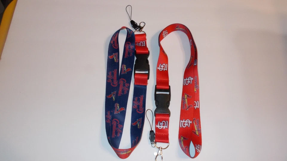 Dos cordones de béisbol MLB de los Cardenales de San Luis - impresos en ambos lados 25" de largo Foto 1 de 1