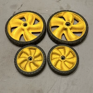 YARD MAN 12A-569Q701 WALK BEHIND LAWNMOWER 8”/12” FRONT AND REAR WHEELS (CRACK) - Picture 1 of 12