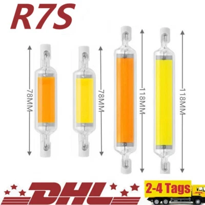 2-5X R7s LED 10W 20W Glasröhre Glühbirne 78/118mm COB Ersetzen Halogenlampe 220V - Bild 1 von 4
