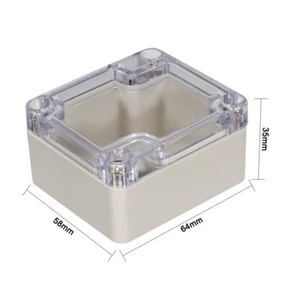 Waterproof Cover Clear Electronic Project DIY Box Enclosure Case 64X58X35mm - Picture 1 of 4