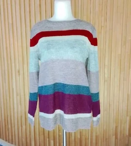 ESPRIT Wool Blend Striped Long Sleeve Jumper M 12 - Picture 1 of 7
