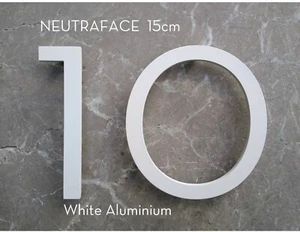 NEUTRAFACE Numeri civici alluminio bianco - 15 cm - Foto 1 di 11