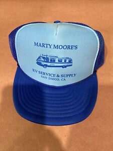 Vintage Marty Moore’s RV Service & Supply Mesh Snapback Cap