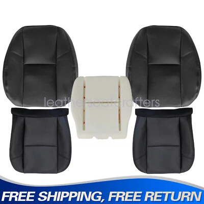 Front AC Seat Cover Black & Driver Foam Cushion Fits 2007-2014 Cadillac Escalade Foto 1 de 4