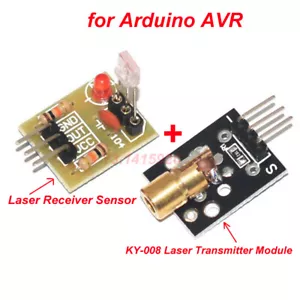 Laser Receiver Sensor Module + KY-008 Laser Transmitter Module for Arduino AVR - Picture 1 of 10