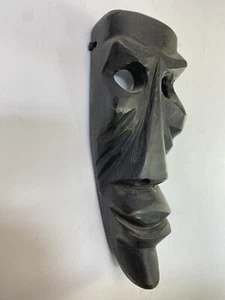 SCULTURA IN LEGNO MASCHERA MAMUTHONES SARDEGNA MAMOIADA CARNEVALE ARTIGIANATO - Foto 1 di 7