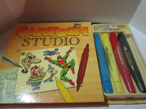 Art Tricks Cartoon Studio with Book, Paper, Pens - Excellent Used Condition - Bild 1 von 7