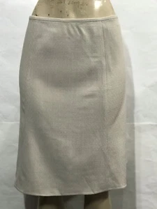 Emporio Armani Antinea Beige A Line Textured Skirt Zip Back 10US - Picture 1 of 8