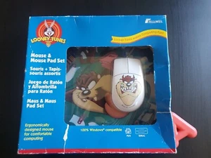 New! - Looney Tunes - Mouse & Mouse Pad Set - Tasmanian Devil - VTG 1997 - Read. - Picture 1 of 12