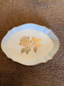 Wedgwood Gold Tonquin Bone China Süßigkeitenschale, 5" x 3-1/2" - Bild 1 von 2