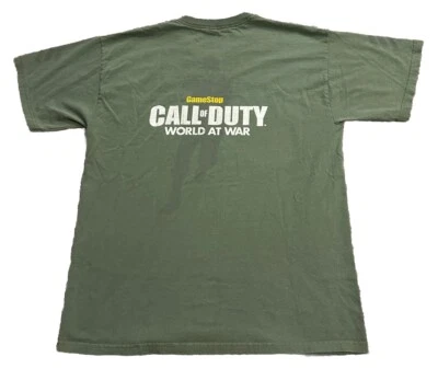 Camiseta Rara Gamestop Exclusiva Call of Duty World At War Verde Talla Grande Foto 1 de 4