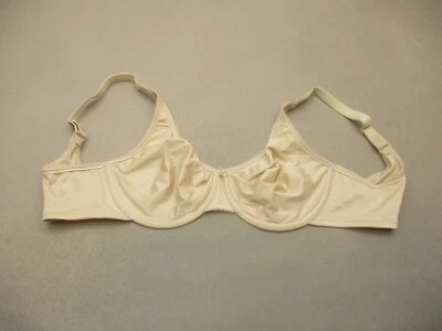 Sutiã Demi 36D Wacoal Feminino Bege Cetim Sem Forro Fecho Traseiro 10B - Imagem 1 de 4