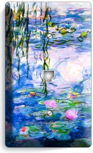 WATER LILIES CLAUDE MONET PAINTING PHONE TELEPHONE WALL PLATE COVER ROOM DECOR - Picture 1 of 1