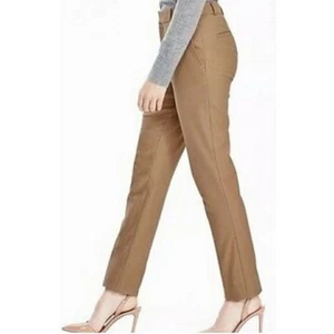 Banana Republic Damen Ryan Wolle camel gerades Bein gefüttert Luxus Italien Hose Gr. 2 - Bild 1 von 11
