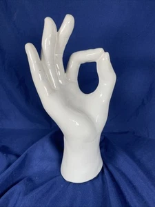 Keramik Skulptur OK Schild Hand freistehend Wohndeko Apropos Lookalike - Bild 1 von 10