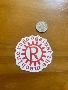 Calcomanía de música Rage Against the Machine con logotipo rojo blanco Nu Metal banda de rock - Imagen 1 de 3