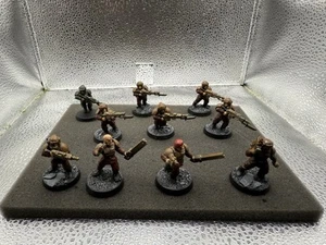 Warhammer 40k Astra Militarum 9x Cadian Shock Troopers Well Painted - Picture 1 of 16