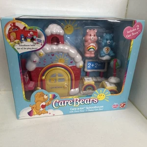 Vintage Care Bears Care A Lot Schoolhouse Cheer & Champ Bear 2003 NIP - Picture 1 of 5