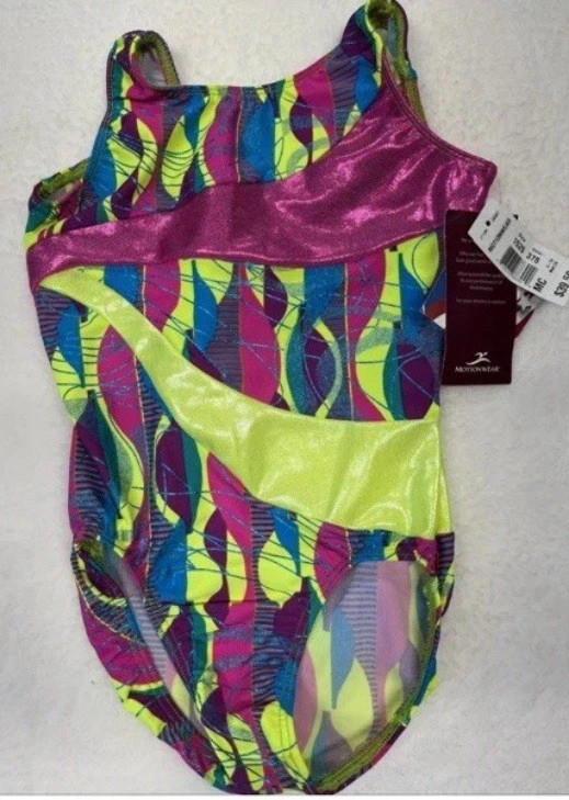 MOTIONWEAR GIMNASIA/DANZA MULTICOLOR LEOTARDO ETIQUETADO 8/10 CORRE PEQUEÑOS AJUSTES 5/6 Foto 1 de 1