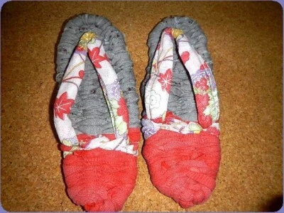 Sandalias de tela tejida nuno zori hechas a mano japonesas chanclas interiores Foto 1 de 3