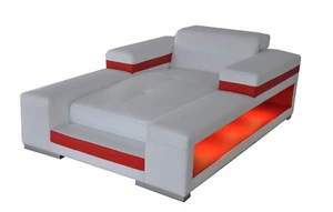 Modern Leder Komfort Liegen Liegesessel Relaxliege Chaiselongue Liege Relax Neu - Bild 1 von 5