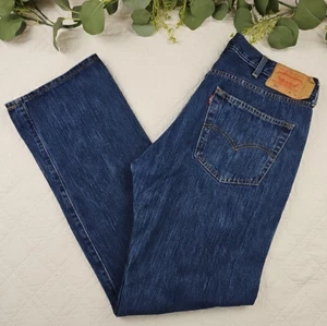 Levi's XX 501 Blue Denim Jeans Button Fly Size 38 x 34 Straight Leg - Picture 1 of 11