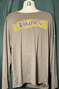 NFL Equipment Nike DRI-FIT Minnesota Vikings LS T Shirt - 3 XL - Picture 1 of 2