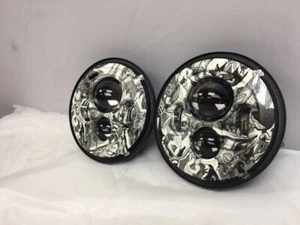 7” JOKER DESIGN For Suzuki Sierra Jeep Wrangler JK CJ TJ Rubicon LED Headlights - Picture 1 of 4