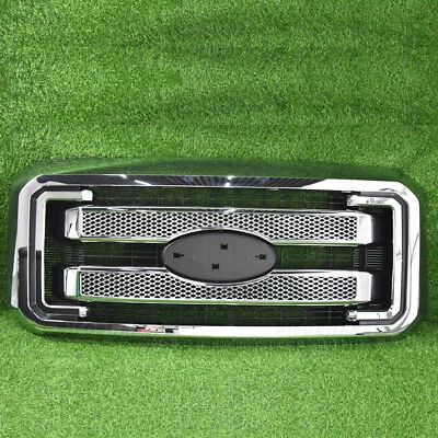 For 2011-2016 Ford F250 F350 F450 Super Duty Platinum Front Upper Grille Chrome - Imagem 1 de 4