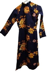 Abito floreale vintage donna Xtra piccolo Cheongsam Qipao - Foto 1 di 7