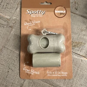 Spotty BIODEGRADABLE Dog Poop Bags Bone Dispenser Holder /refill Waste Bag New - Picture 1 of 5