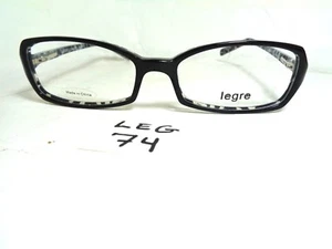 New LEGRE Eyeglasses Frame LE087 col. 607 Black Rectangular Japan (LEG-74) - Picture 1 of 4