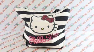 HELLO KITTY Borsa A Spalla Shopping Bag A Righe Bianco E Nero - Foto 1 di 5