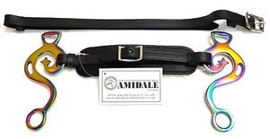 AMIDALE ARCOBALENO HACKAMORE PUNTA CAVALLO BITLESS PELLE IMBOTTITA NUOVA CON ETICHETTE - Foto 1 di 4