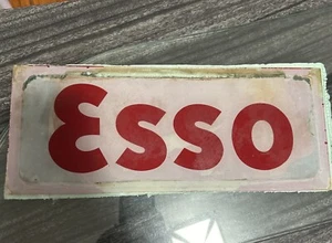 Vintage Esso Benzin Ad Glas für Zapfsäule - Bild 1 von 6