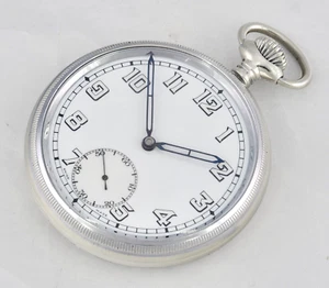 Vintage Swiss TAVANNES 15 Jewels Railroad Pocket Watch - Steam Locomotive - - Bild 1 von 6