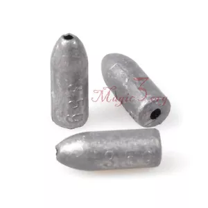 50 pezzi 1/8 oz pesca acqua salata piombo affondatore peso scivolo sopra linea trota senza strappi - Foto 1 di 6
