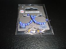 Baltimore Ravens Medium  Hoop With purple Beads  Earrings  Free Shipping 