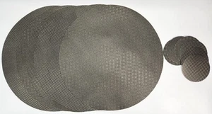 Set of 6 Round Placemats for Kitchen Table Mats PP Woven Oven Heat Insulated Pad - Picture 1 of 6