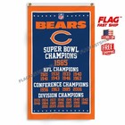 Chicago Bears 3x5 ft Banner Flag Da Bears C NFL Super Bowl Champions