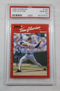 1990 Donruss #145 Tom Glavine PSA Graded 10 Gem Mint - Picture 1 of 2