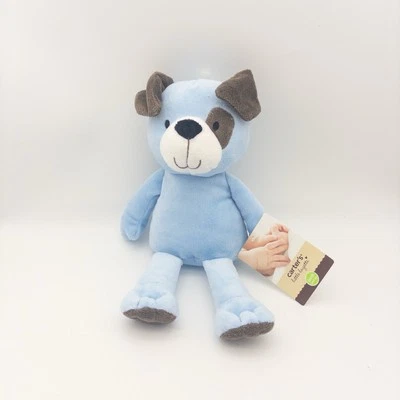 NEW Carters Puppy Dog Plush Lovey Blue Spotted Brown Eye Bean Bottom #39031 VHTF - Image 1 of 4