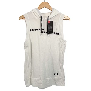 Camiseta sin mangas Under Armour para mujer pequeña SM UA con capucha suelta blanca - totalmente nueva - Imagen 1 de 6