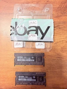 Elpida 8GB (2x4GB) 1Rx8 PC3L-12800S-11-12-B4 RAM Module for iMac 2013 27" Tested - Picture 1 of 4