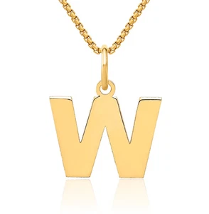 Halskette 14 Karat massiv Gelbgold Buchstabe mit Initialen - Bild 1 von 18